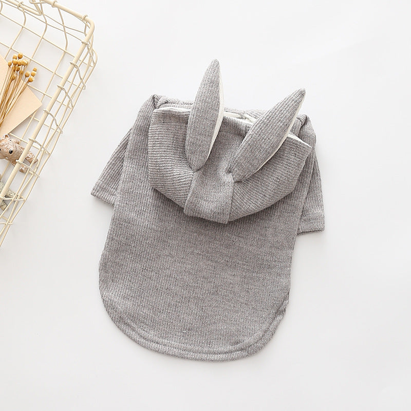 KFX-8933181 Knitted Sweater with Rabbit Ears for Small Dogs - Wool Material