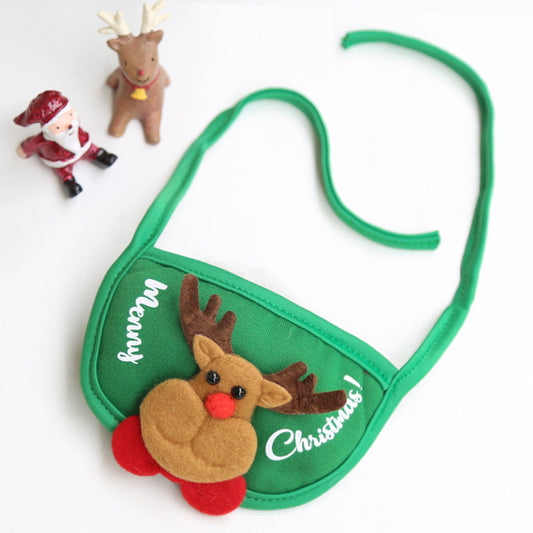 KFX-8933565 Pet Autumn and Winter Cartoon Clothes and Accessories - Saliva Towel and Hat Set