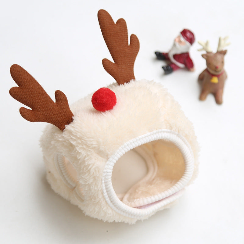 KFX-8933565 Pet Autumn and Winter Cartoon Clothes and Accessories - Saliva Towel and Hat Set