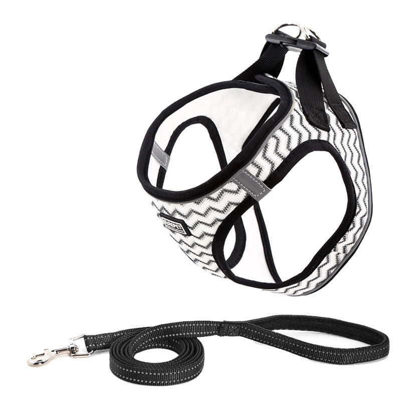 KFX-8934461 Reflective Dog Harness and Leash Set - Lightweight, Breathable, Comfortable Design for All Dogs