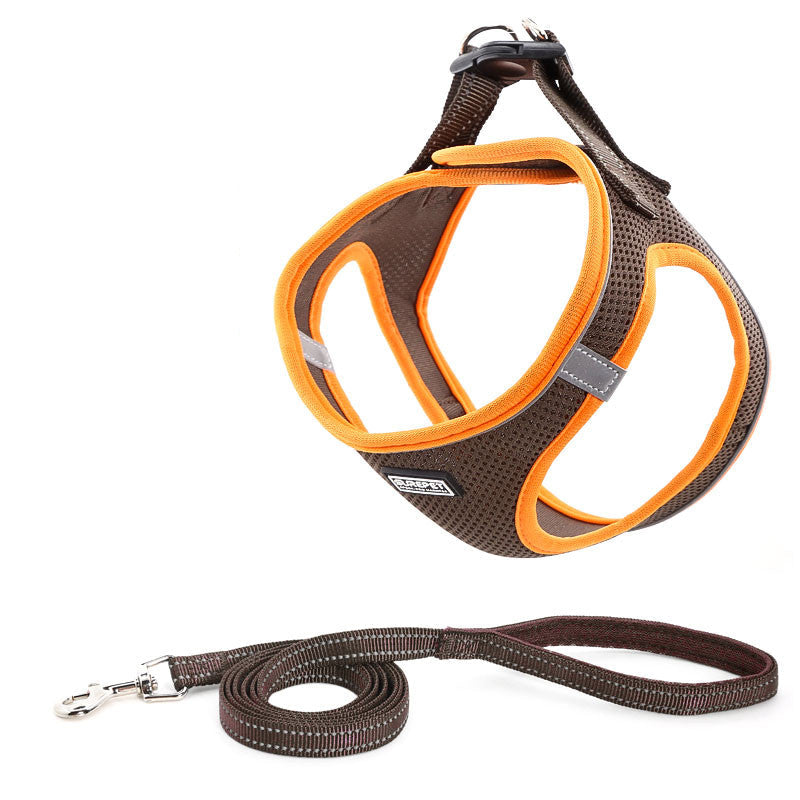 KFX-8934461 Reflective Dog Harness and Leash Set - Lightweight, Breathable, Comfortable Design for All Dogs