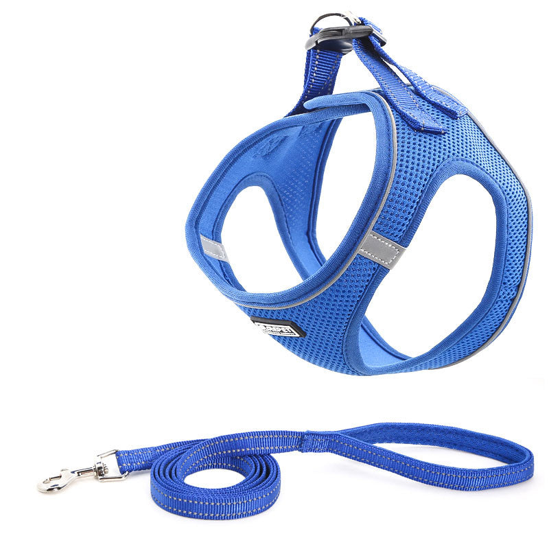 KFX-8934461 Reflective Dog Harness and Leash Set - Lightweight, Breathable, Comfortable Design for All Dogs