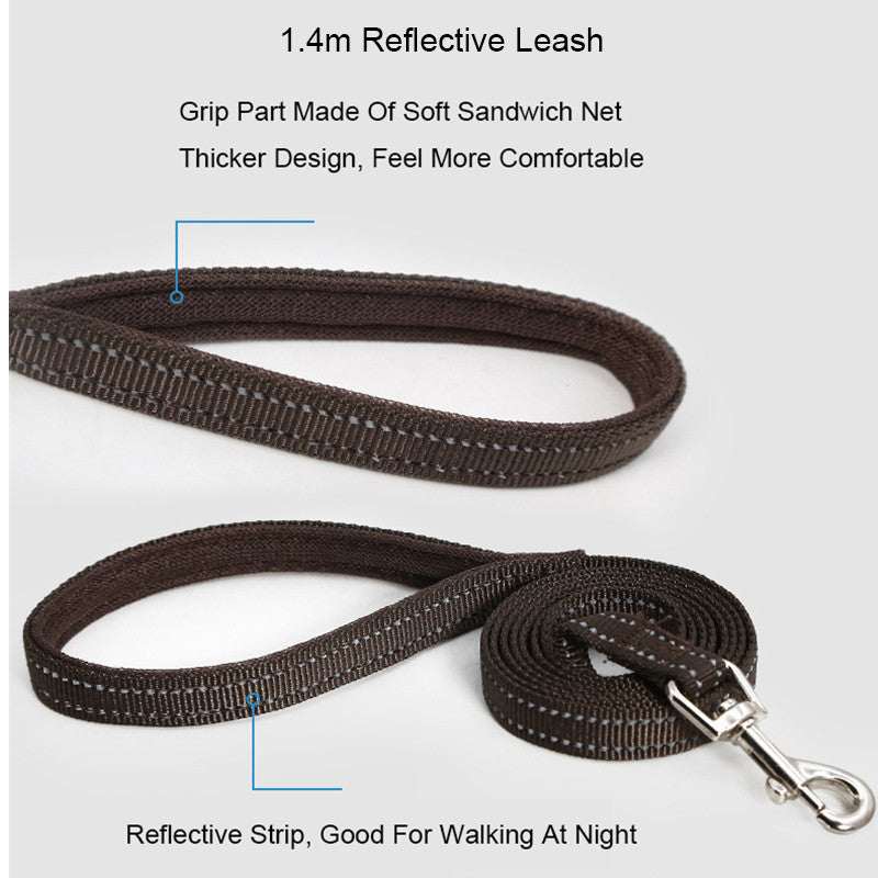 KFX-8934461 Reflective Dog Harness and Leash Set - Lightweight, Breathable, Comfortable Design for All Dogs