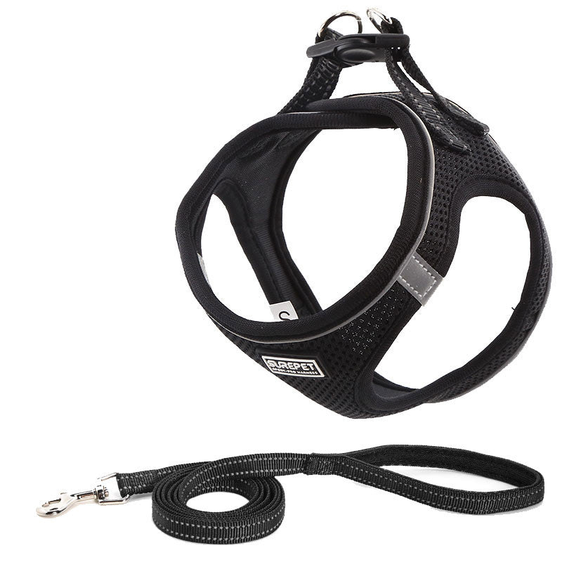 KFX-8934461 Reflective Dog Harness and Leash Set - Lightweight, Breathable, Comfortable Design for All Dogs