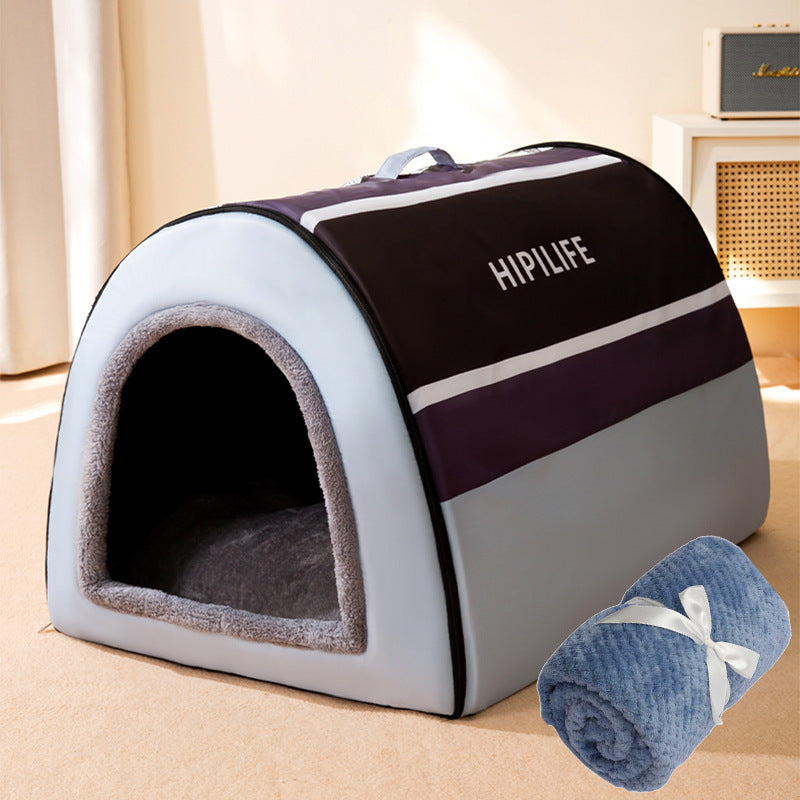 KFX-8939197 Four Seasons Universal Removable and Washable Dog Kennel – Available in Fashion Brown, Nordic Gray, and Gentleman Plaid Blue