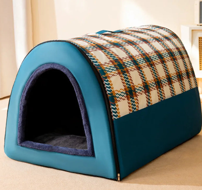 KFX-8939197 Four Seasons Universal Removable and Washable Dog Kennel – Available in Fashion Brown, Nordic Gray, and Gentleman Plaid Blue