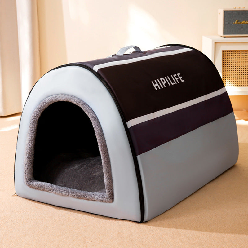 KFX-8939197 Four Seasons Universal Removable and Washable Dog Kennel – Available in Fashion Brown, Nordic Gray, and Gentleman Plaid Blue