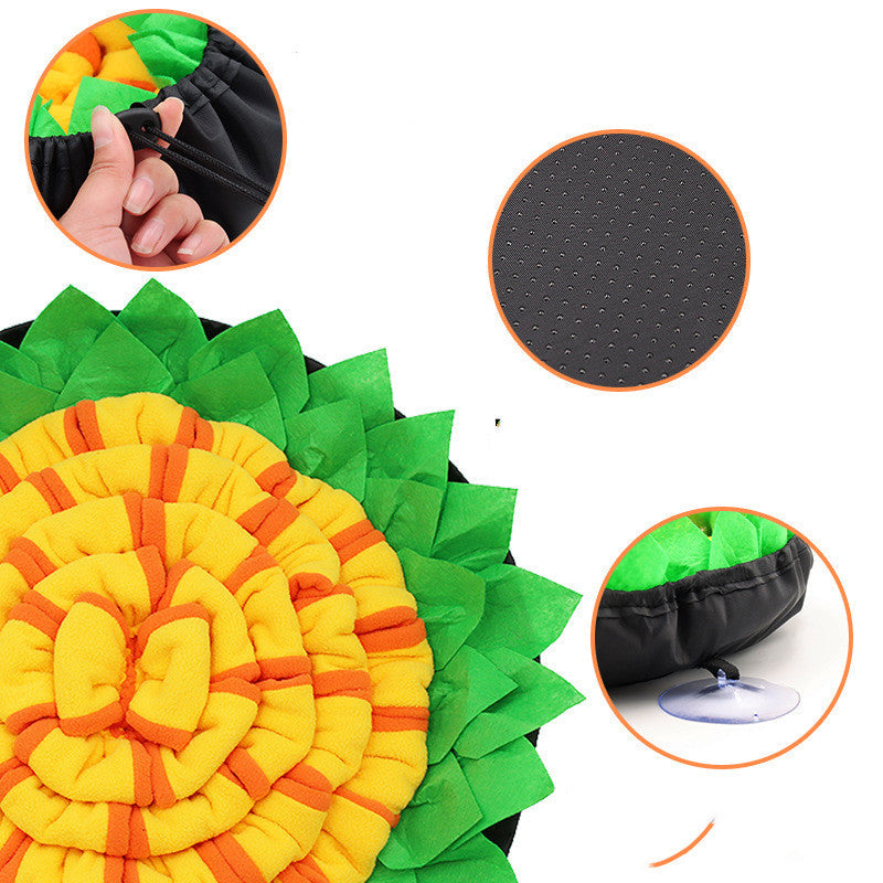 KFX-8942781 Pet Sniffing Mat for Dogs and Cats, Anti-Choking Feeding Bowl, Training Aid, 50x50 cm