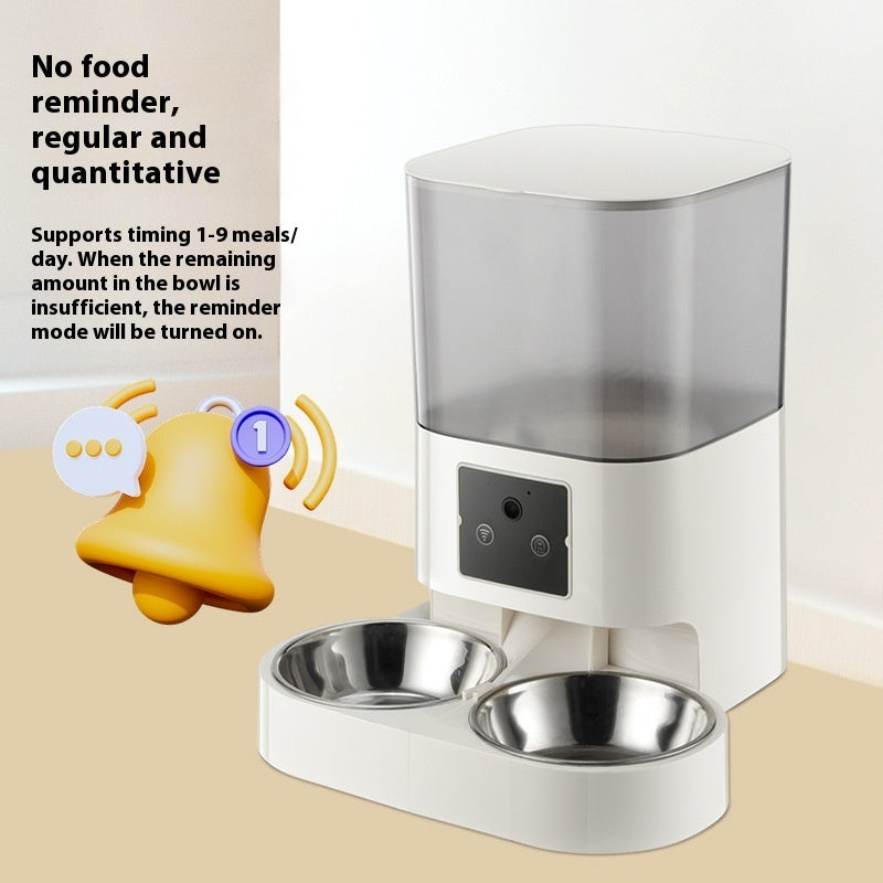 KFX-8944701 Intelligent Automatic Pet Feeder with Timer – Single & Double Bowls, Multiple Color Options Available