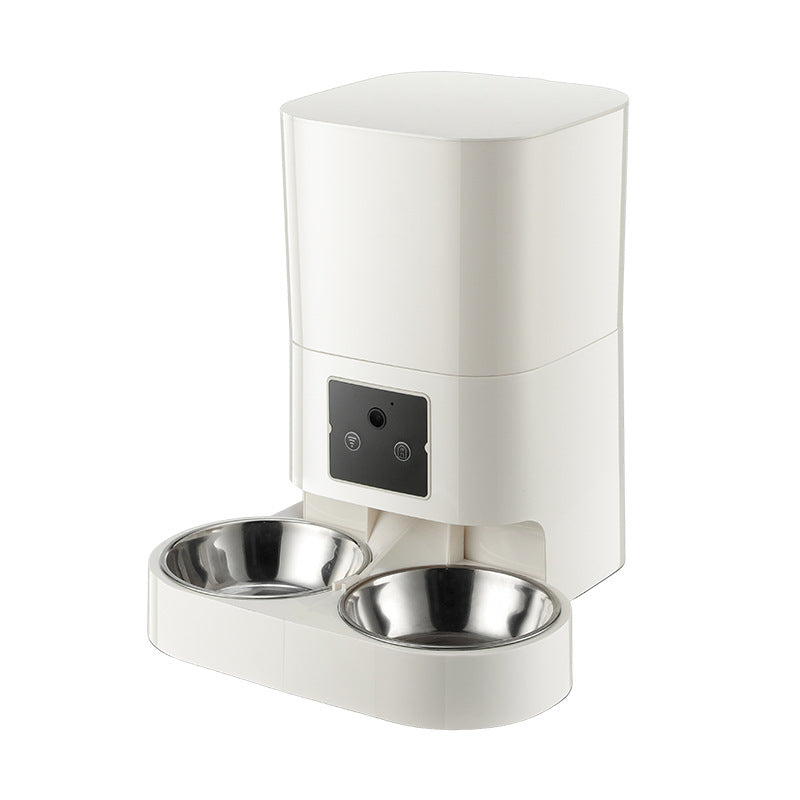 KFX-8944701 Intelligent Automatic Pet Feeder with Timer – Single & Double Bowls, Multiple Color Options Available