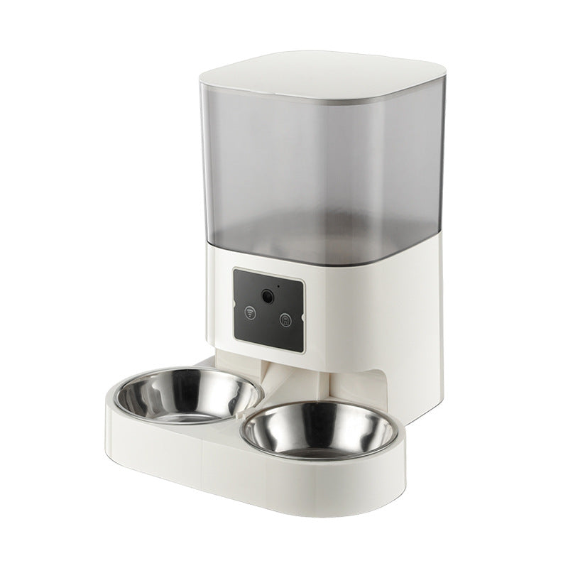 KFX-8944701 Intelligent Automatic Pet Feeder with Timer – Single & Double Bowls, Multiple Color Options Available