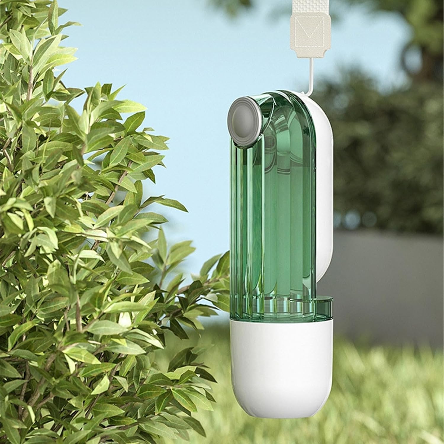 KFX-8948157 Leak-Proof Dog Water Bottle with Food Dispenser for Outdoor Activities