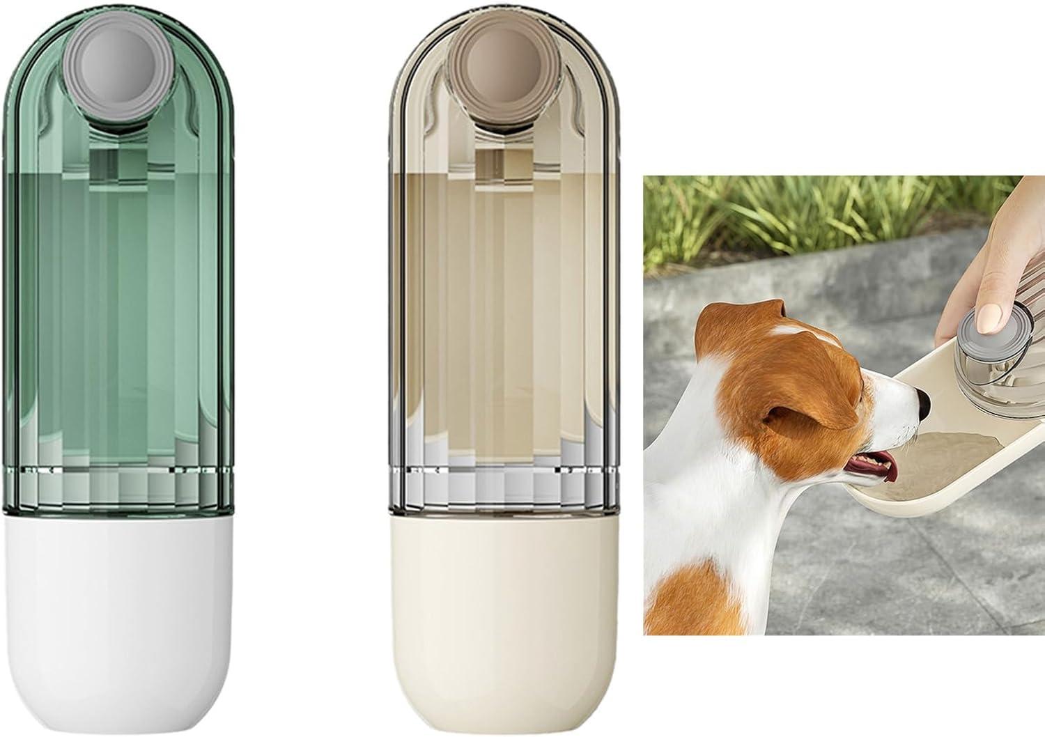 KFX-8948157 Leak-Proof Dog Water Bottle with Food Dispenser for Outdoor Activities