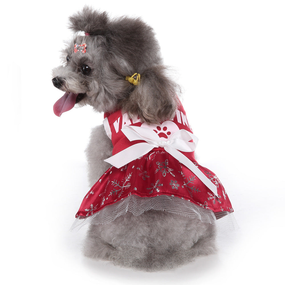 KFX-8949053 Stylish Polyester Dog Skirt for Halloween and Christmas – Various Sizes Available