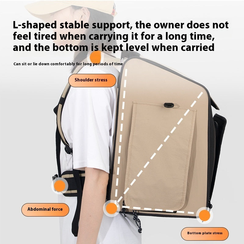 KFX-8950333 Large Capacity Portable Cat and Dog Backpack Tent - Breathable Nylon Design