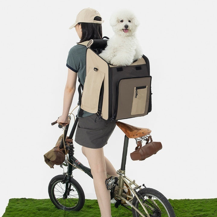 KFX-8950333 Large Capacity Portable Cat and Dog Backpack Tent - Breathable Nylon Design