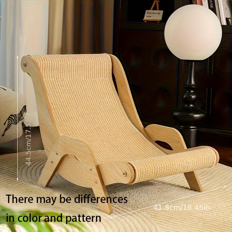 KFX-8952125 2-in-1 Durable Linen Cat Hammock and Scratching Post for All Seasons