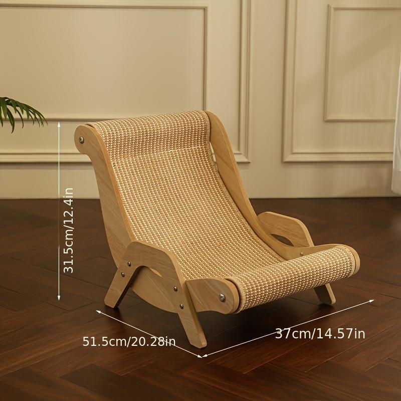 KFX-8952125 2-in-1 Durable Linen Cat Hammock and Scratching Post for All Seasons