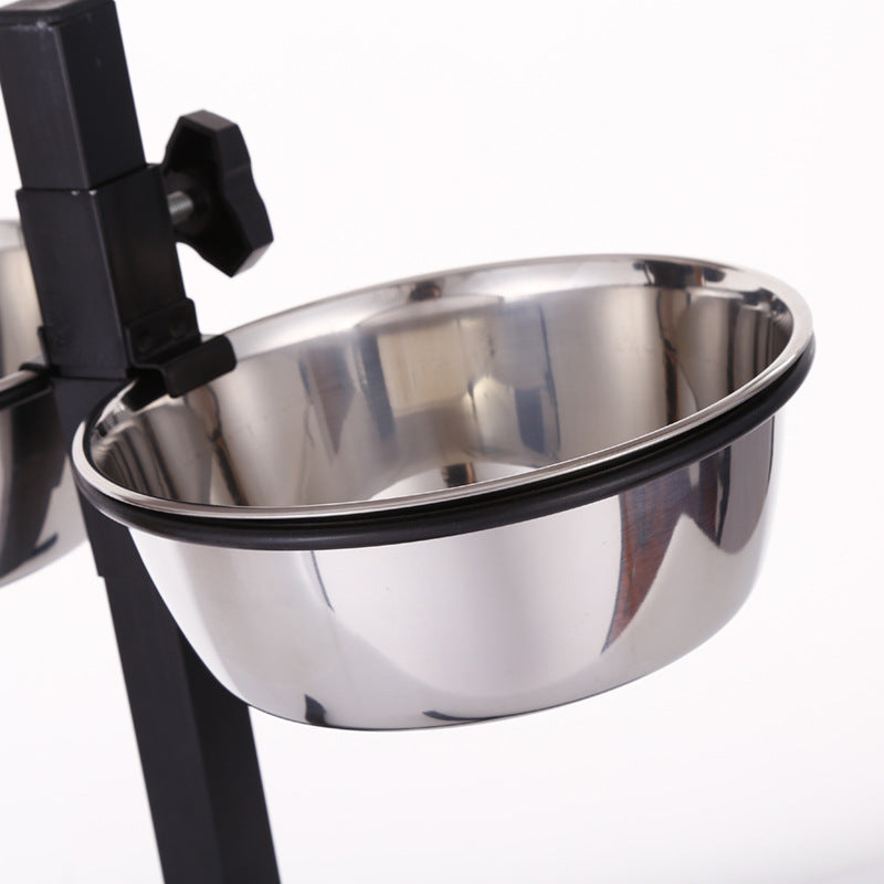KFX-8952637 Elevated Stainless Steel Dog Bowls - Various Sizes Available for Convenient Feeding