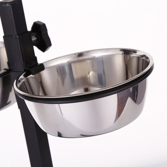 KFX-8952637 Elevated Stainless Steel Dog Bowls - Various Sizes Available for Convenient Feeding