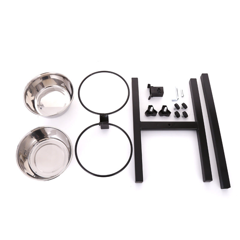 KFX-8952637 Elevated Stainless Steel Dog Bowls - Various Sizes Available for Convenient Feeding