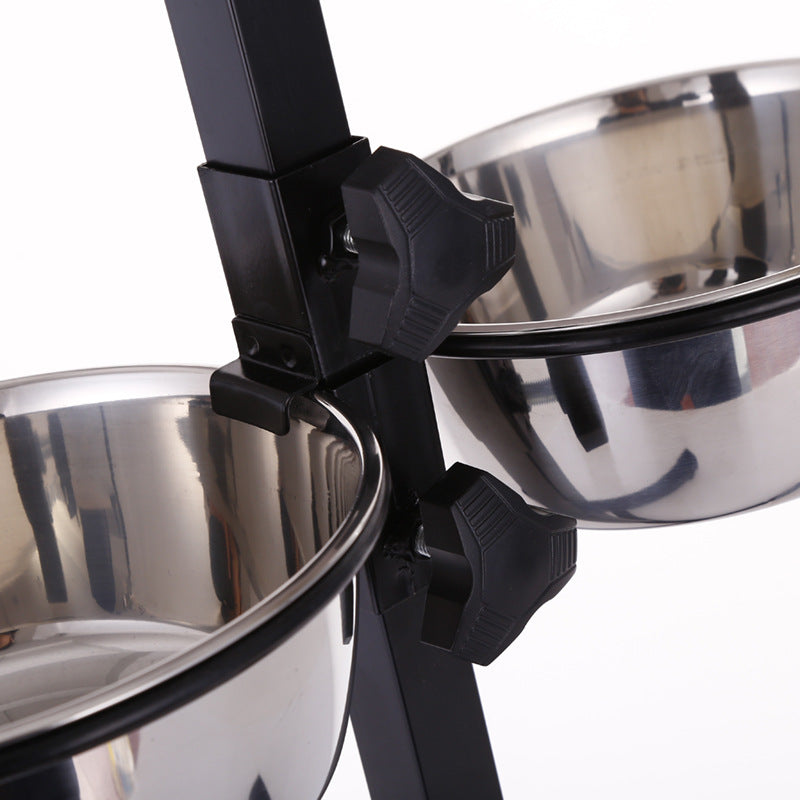 KFX-8952637 Elevated Stainless Steel Dog Bowls - Various Sizes Available for Convenient Feeding