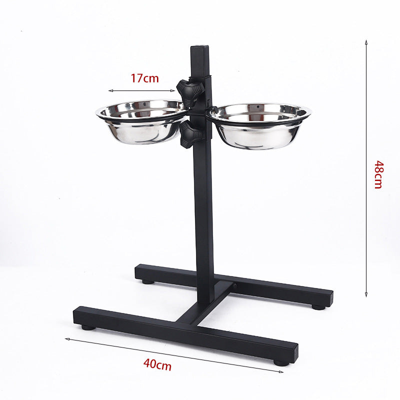 KFX-8952637 Elevated Stainless Steel Dog Bowls - Various Sizes Available for Convenient Feeding