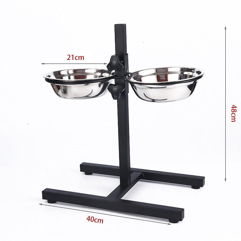 KFX-8952637 Elevated Stainless Steel Dog Bowls - Various Sizes Available for Convenient Feeding