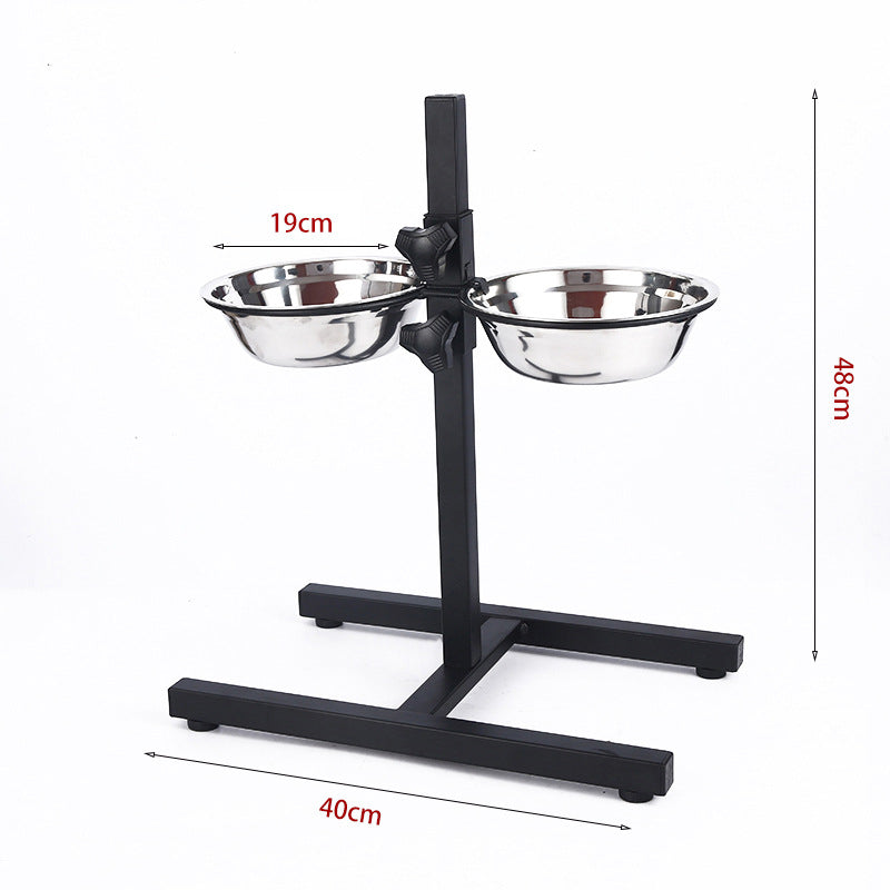 KFX-8952637 Elevated Stainless Steel Dog Bowls - Various Sizes Available for Convenient Feeding