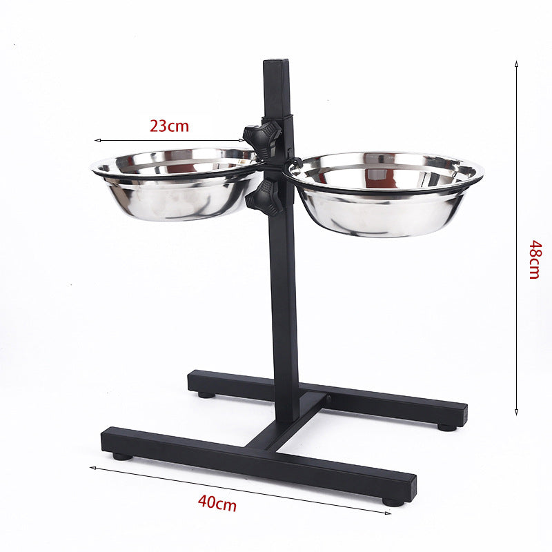 KFX-8952637 Elevated Stainless Steel Dog Bowls - Various Sizes Available for Convenient Feeding