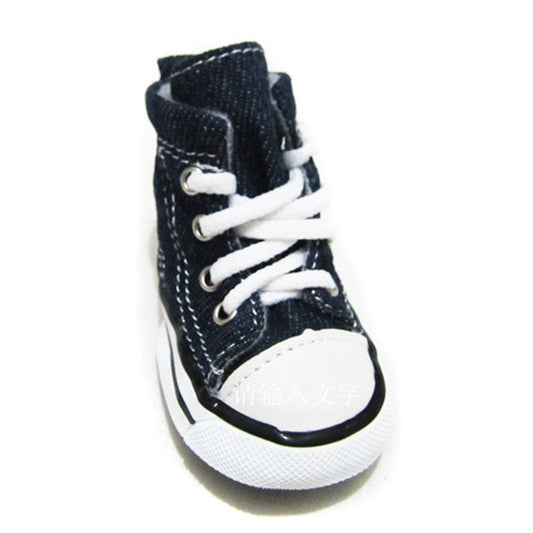 KFX-8953277 Breathable Comfortable Dog Shoes - Antiskid & Wear-Resistant Cowboy Canvas Slippers