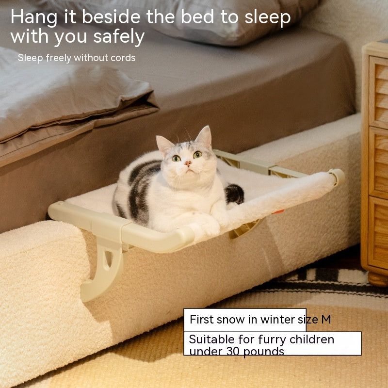 KFX-8953917 Cat Hanging Hammock with Adjustable Hook and Soft Biscuit Pad, Multiple Sizes Available