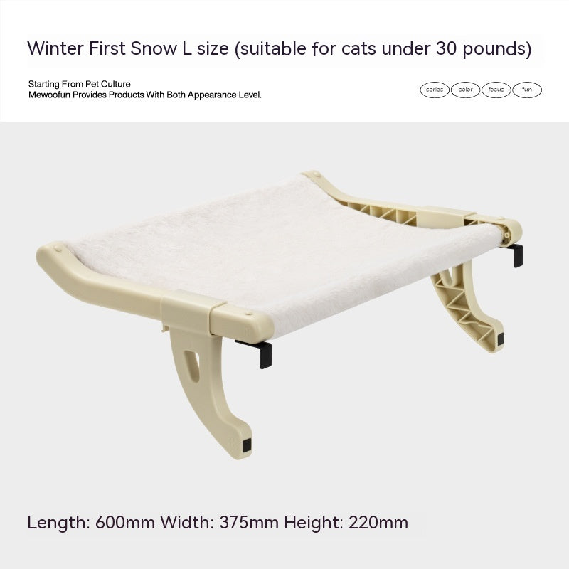 KFX-8953917 Cat Hanging Hammock with Adjustable Hook and Soft Biscuit Pad, Multiple Sizes Available
