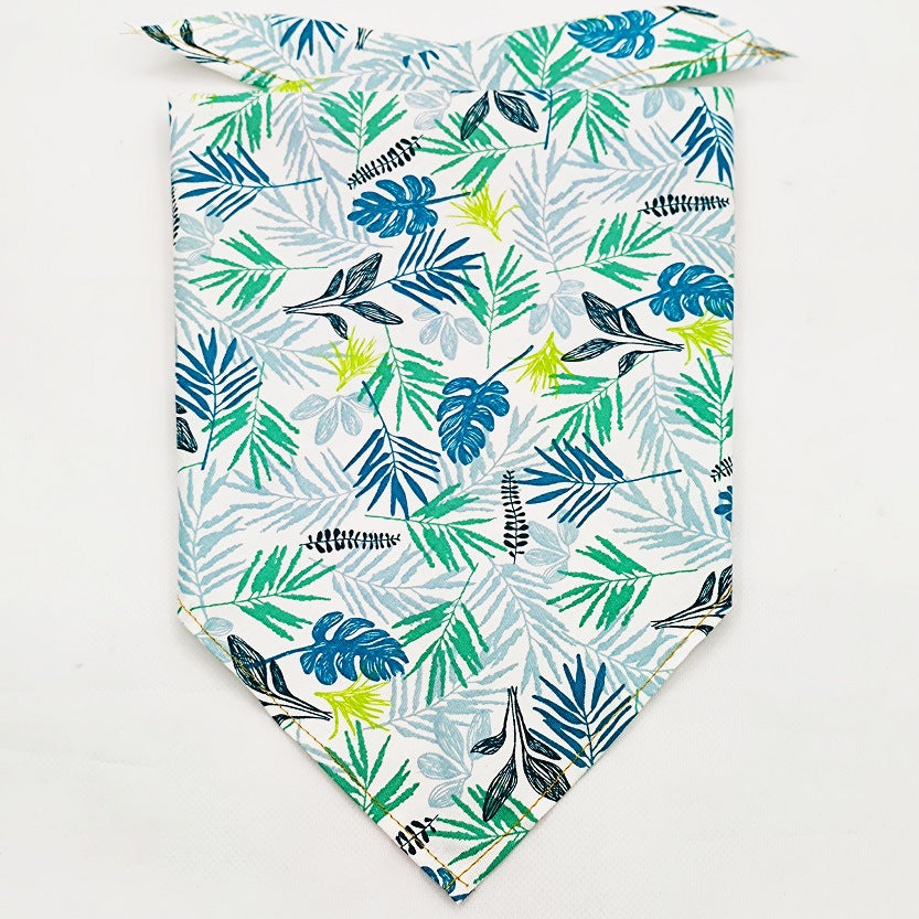KFX-8954045 Fruit Green Leaf Cotton Pet Scarf and Drool Towel for Small to Large Dogs and Cats