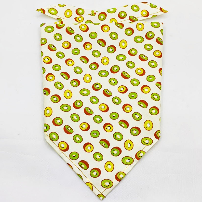 KFX-8954045 Fruit Green Leaf Cotton Pet Scarf and Drool Towel for Small to Large Dogs and Cats