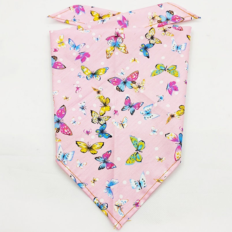 KFX-8954045 Fruit Green Leaf Cotton Pet Scarf and Drool Towel for Small to Large Dogs and Cats