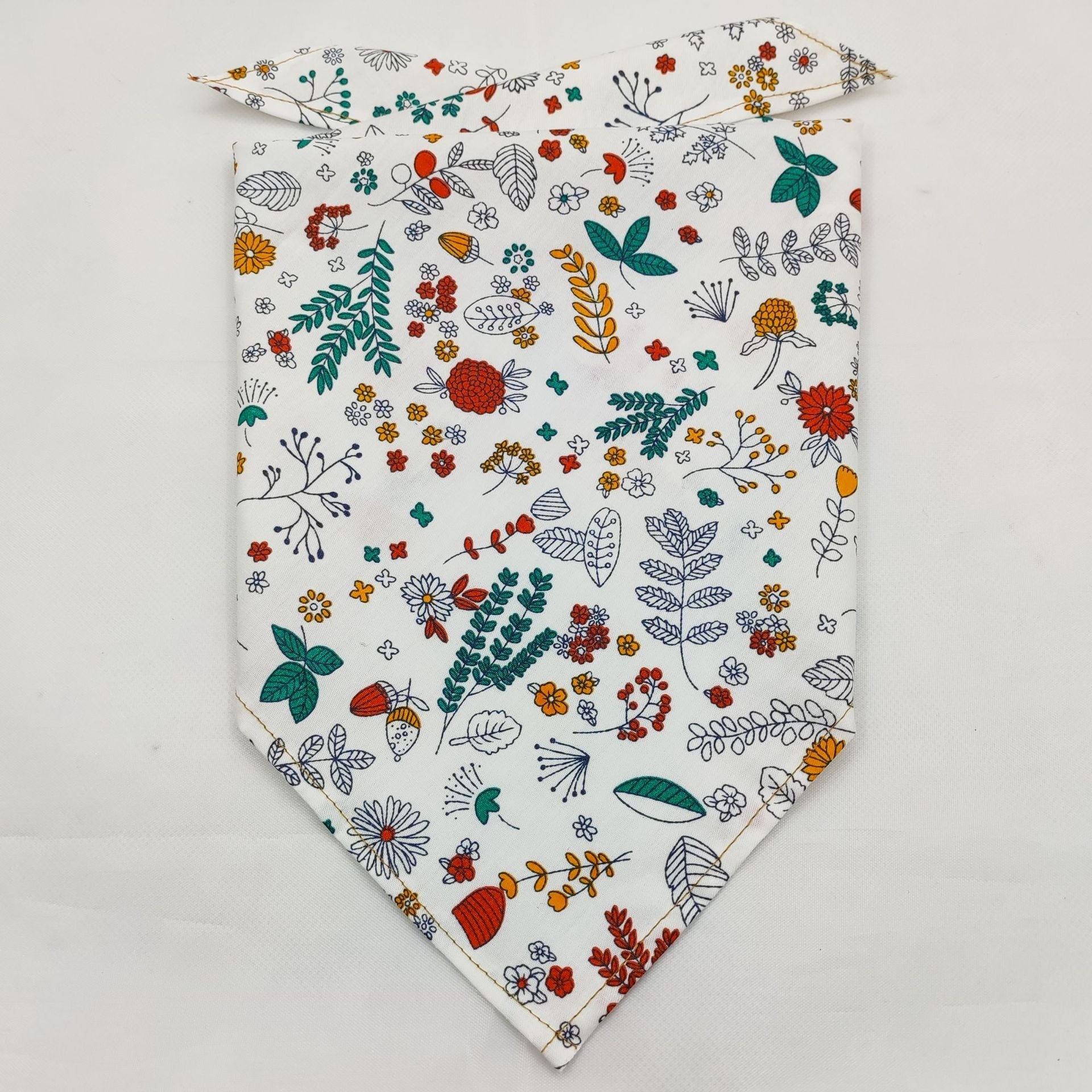 KFX-8954045 Fruit Green Leaf Cotton Pet Scarf and Drool Towel for Small to Large Dogs and Cats