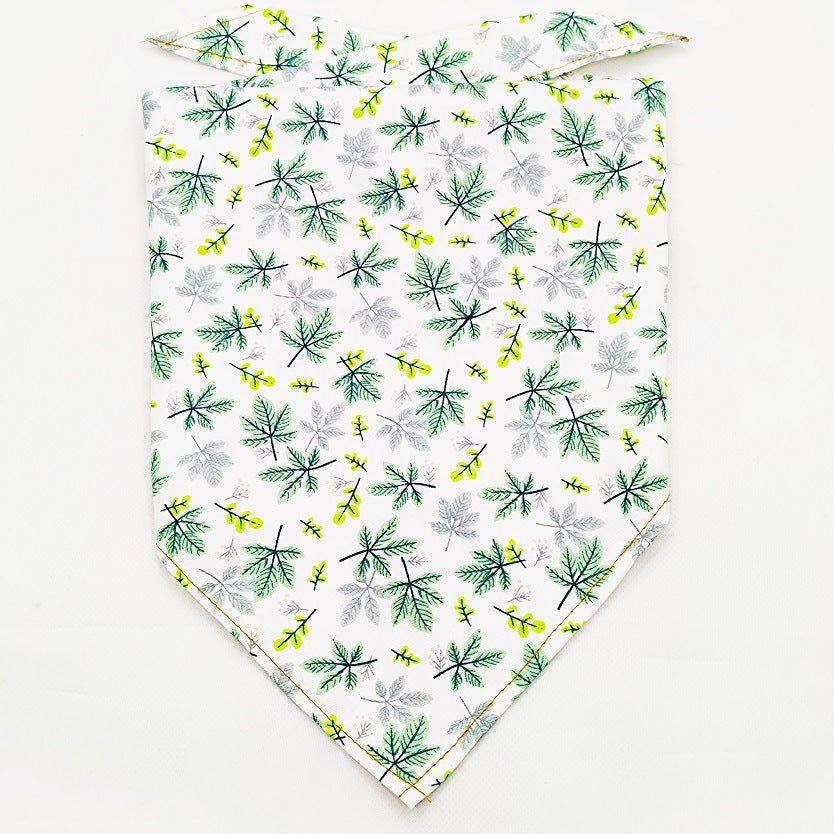 KFX-8954045 Fruit Green Leaf Cotton Pet Scarf and Drool Towel for Small to Large Dogs and Cats
