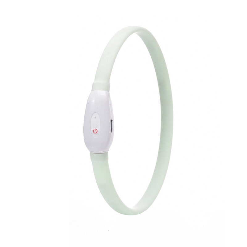 KFX-8954429 Rechargeable Colorful LED Dog Collar and Leash - Silicone Pet Accessories for All Seasons