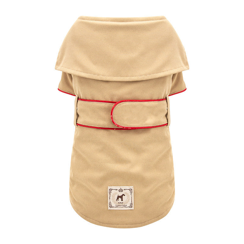 KFX-8954813 Cotton British Style Pet Overcoat for Dogs in Multiple Sizes