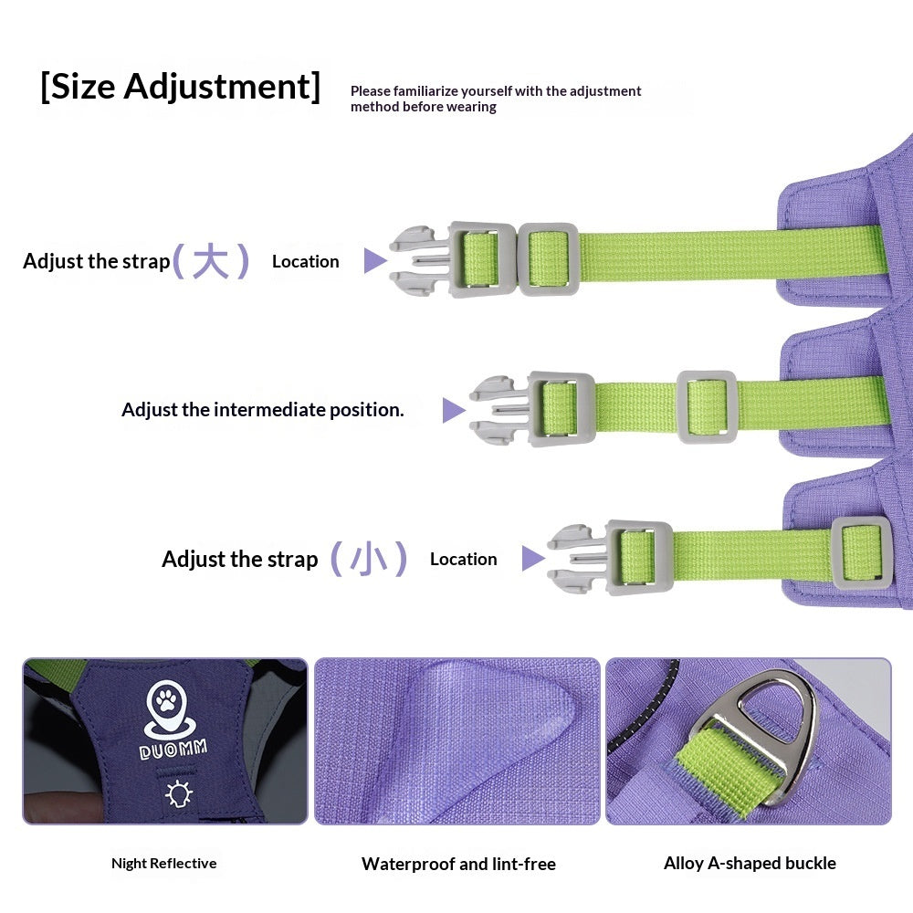 KFX-8955709 Multi-functional Waterproof Quick-Drying Dog Harness in Vibrant Colors
