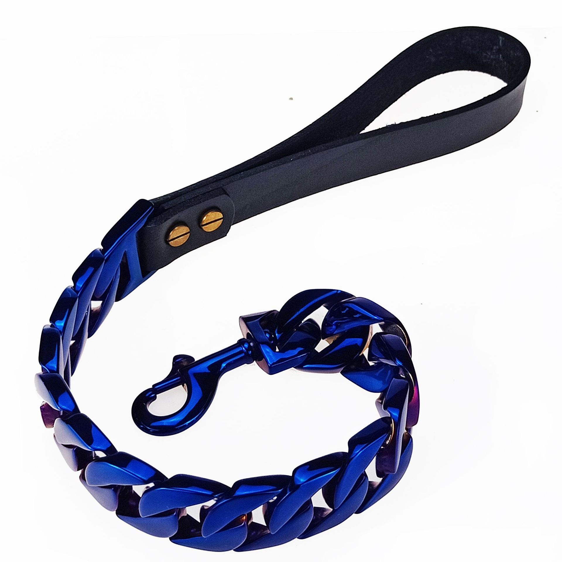 KFX-8956221 Stainless Steel Traction Chain with Sandblasted Black Handle - 32-Link, Scalable, Available in Multiple Colors