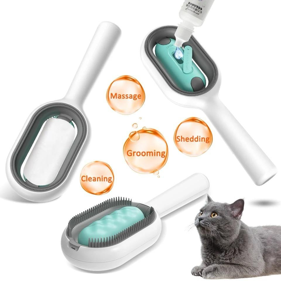 KFX-8958013 Pet Grooming Dematting Comb with Cleaning Solution and Cotton Tissue for Dogs and Cats