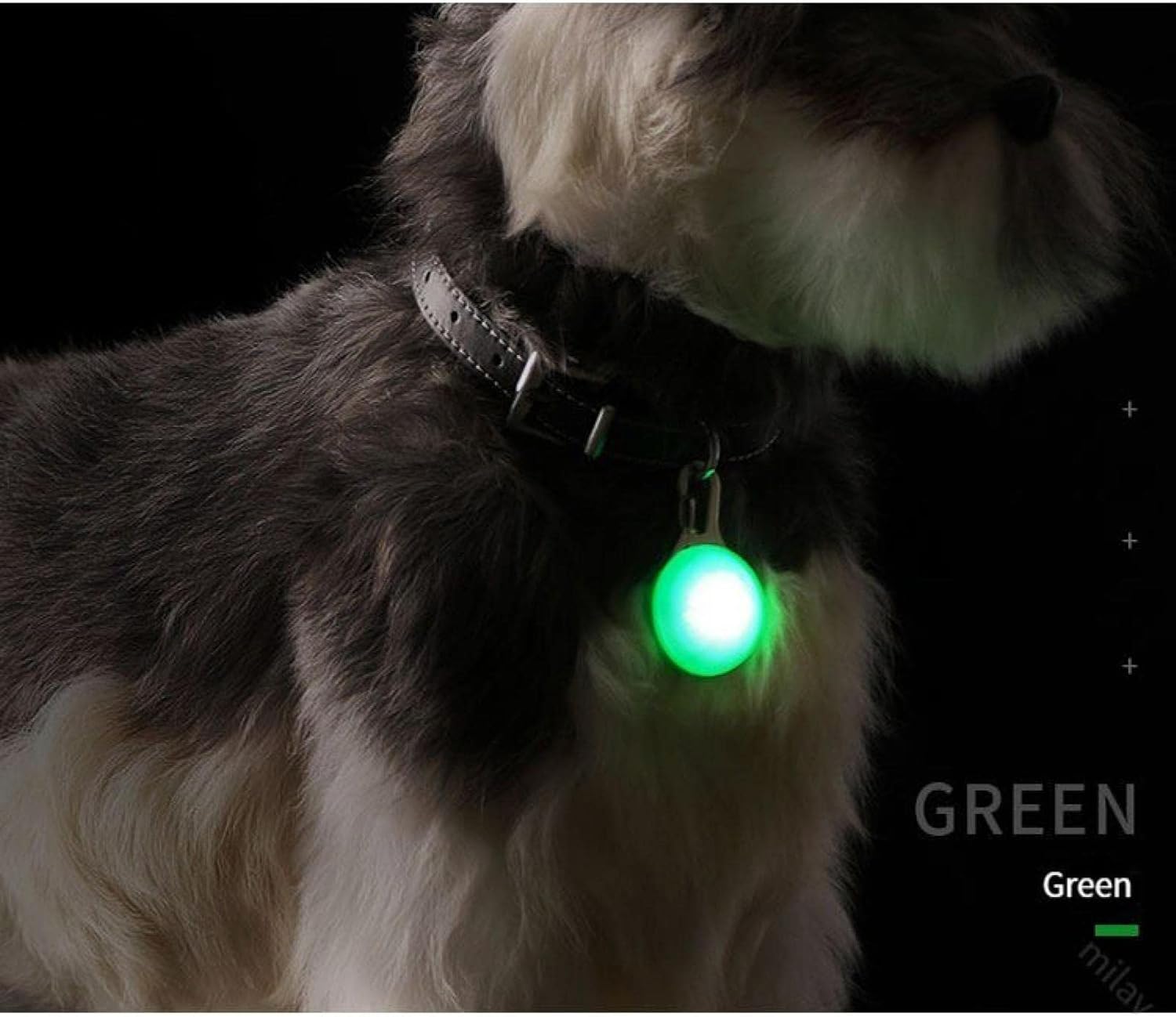 KFX-8959677 LED Pet Collar Light with 3 Modes, Dog Flashing Tag for Night Walks, Clip-On Safety Light