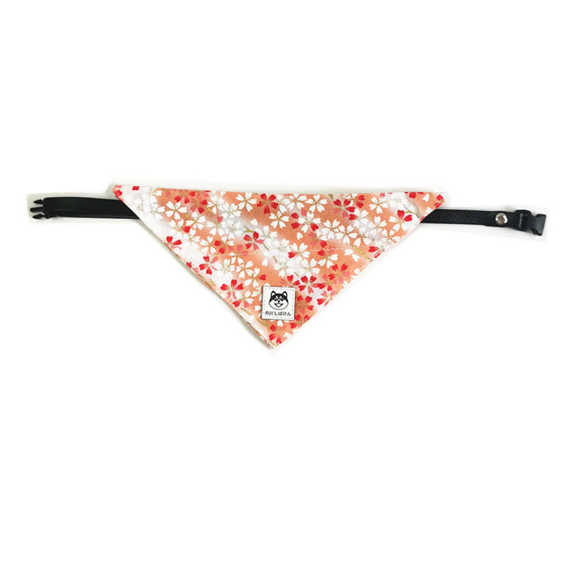 KFX-8959805 Dog Triangular Binder with Japanese Tang Grass Patterns in Various Colors and Sizes