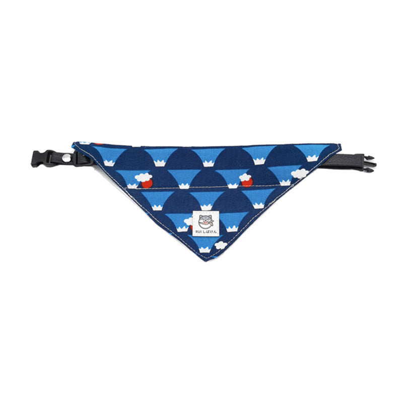 KFX-8959805 Dog Triangular Binder with Japanese Tang Grass Patterns in Various Colors and Sizes