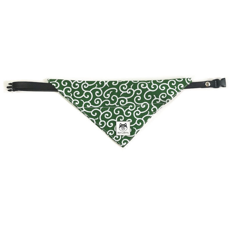 KFX-8959805 Dog Triangular Binder with Japanese Tang Grass Patterns in Various Colors and Sizes