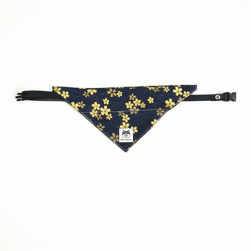 KFX-8959805 Dog Triangular Binder with Japanese Tang Grass Patterns in Various Colors and Sizes
