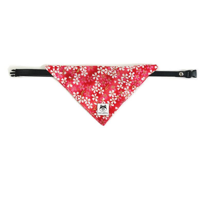 KFX-8959805 Dog Triangular Binder with Japanese Tang Grass Patterns in Various Colors and Sizes