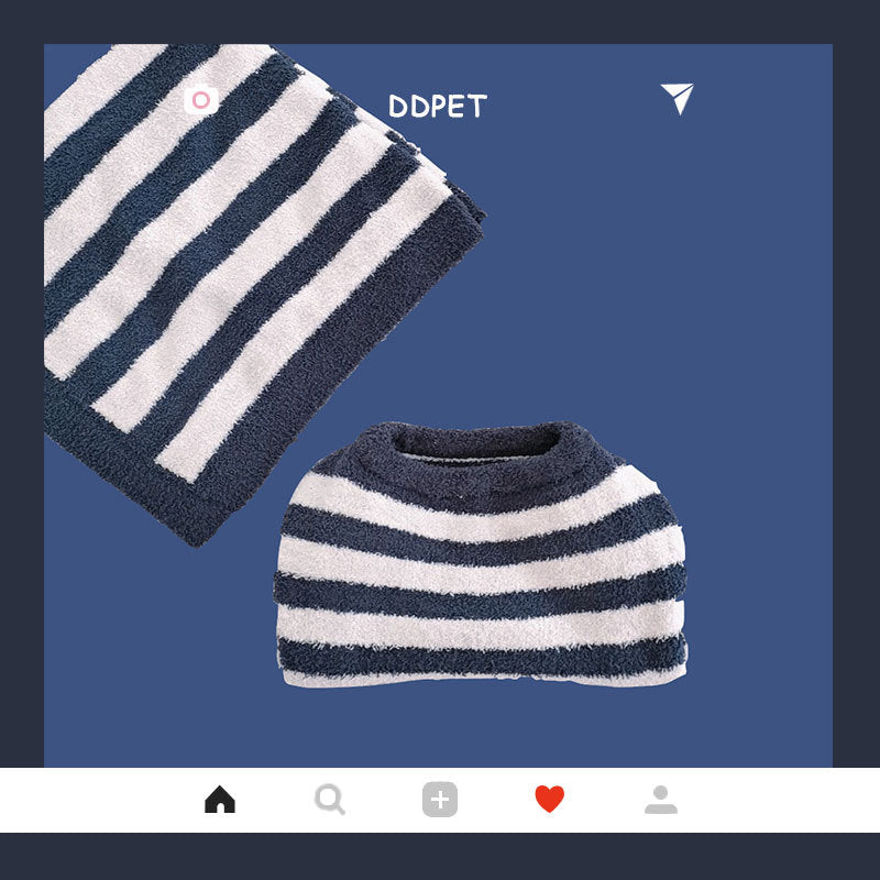 KFX-8960189 Soft Striped Casual Sweater for Pets - Multiple Sizes Available